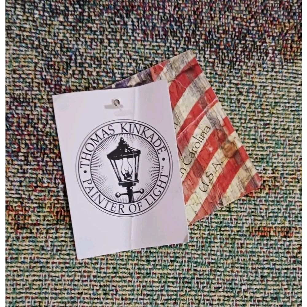 Thomas Kinkade Tapestry Throw Blanket Good Shepherds Cottage Mark 6:31 Sympathy - Picture 5 of 6